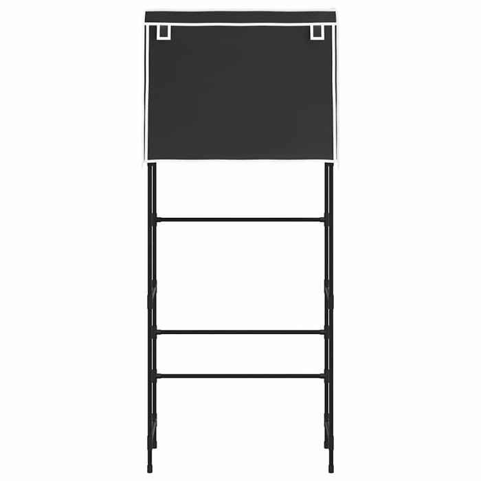 Meuble WC Rangement - Noir - VIDAXL - TOP Support de rangement 2 niveaux sur la machine à laver - Noir - Fer &&80085