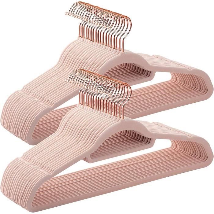 Tinfol Toddler Lot De 60 Cintres En Velours Blancs 35 Cm Pour Bébé - Antidérapants Avec Clips