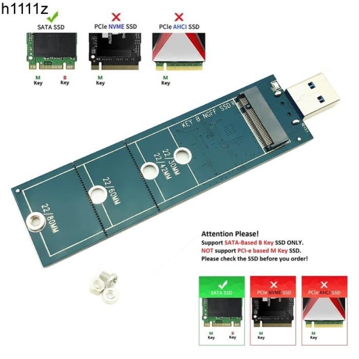 Orico Boitier Adaptateur SSD NVMe M.2 USB 3.1 Type C (Gen 2) pour Disque  Dur SSDs de M2 M-Key PCIe - Ne convient pas pour M.2 SATA - Cdiscount  Informatique