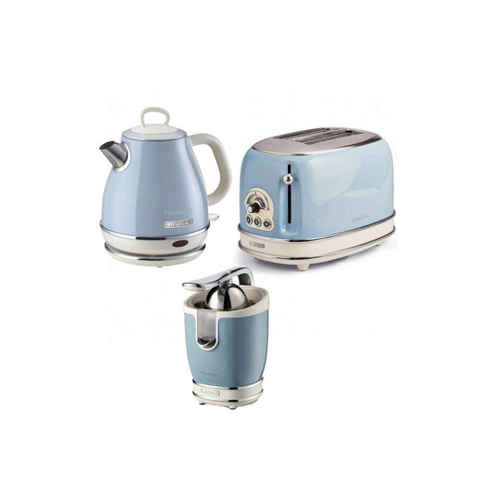 Pack ARIETE Bouilloire électrique + Grille Pain Acier + Presse agrumes électrique Vintage Ré