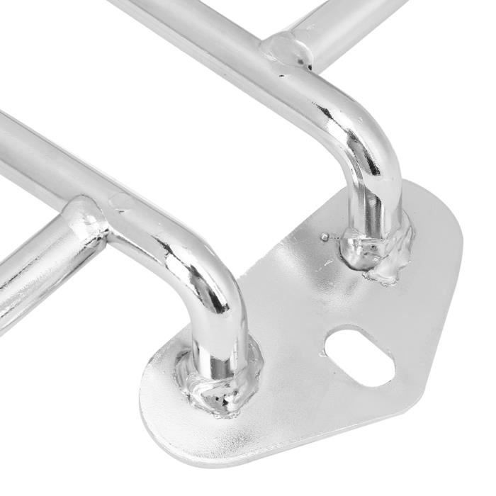 Ashata Porte-bagages de moto Support de porte-bagages arrière de moto compatible avec les pièces modifiées moto interieur Argent