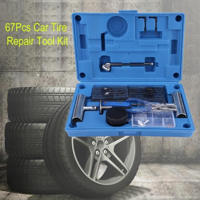 Kit Outil Reparation Pneu Trousse D Outils De Reparation Crevaison De Pneu Pour Voiture Moto Camion 67pcs Achat Vente Reparation Pneu Kit Outil Reparation Pneu Cdiscount