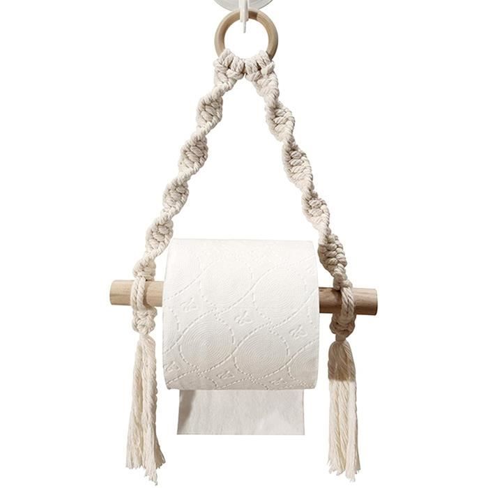 Dérouleur De Papier Toilette Adhésif Bambou Et Corde Easy Chic Naturel - Déco Salle De Bain - Eminza
