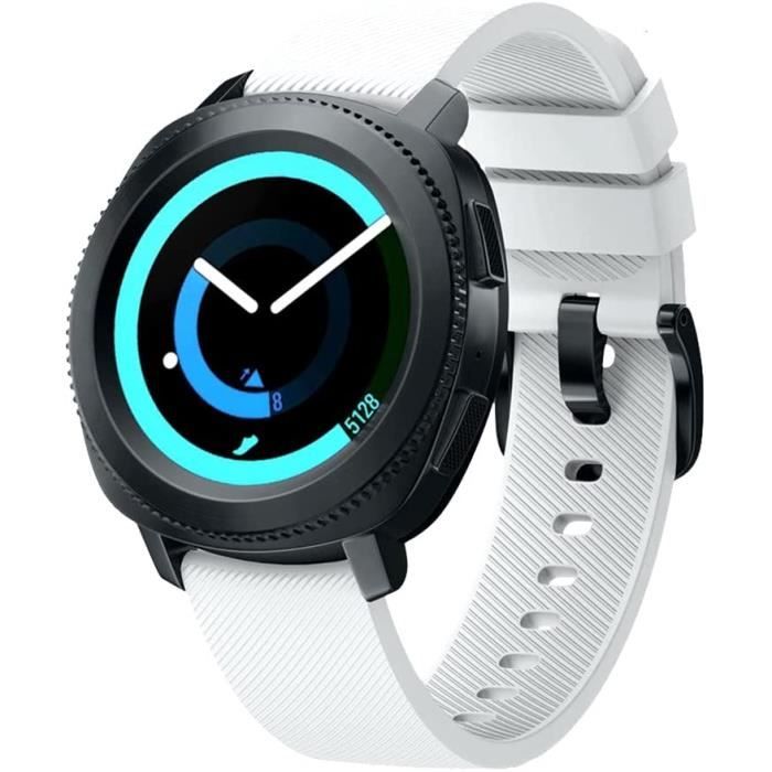 RLouK Bracelet pour Gear Sport 20mm Bande en Silicone Souple pour