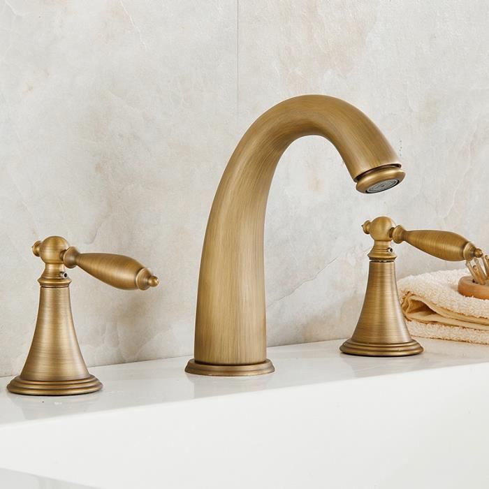 Robinet Ponté De Cuisine Newport Brass, Bronze Frotté, 2 Manettes, Avec Bec Et Flexible - Occasion Comme Neuf