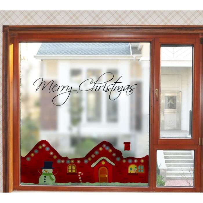 230 Stickers Noel Fenetre Electrostatique, 9 Feuilles Rouge