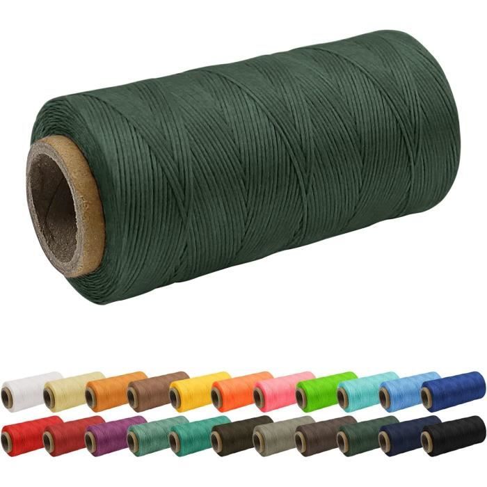 Fil Ciré Pour Couture Cuir Et Maroquinerie - Bobine De 273 Yards (noir), Idéal Tapisserie, Ameublement, Réparation