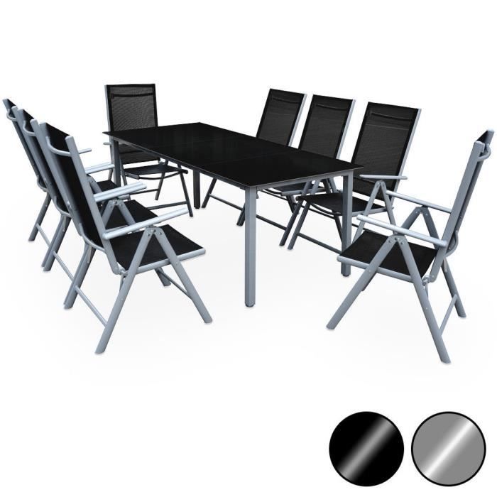 Salon De Jardin Bern 8 Et 1 Anthracite Ou Argent Ensemble Table Et Chaises Alu Achat Vente Housse Meuble Jardin Salon De Jardin Bern 8 Et 1 Cdiscount