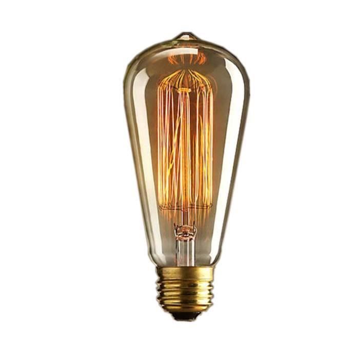 ST64 E27 Rétro Edison Style Vintage Jaune Lumière Ampoule Old Fashioned Style Cdiscount Maison