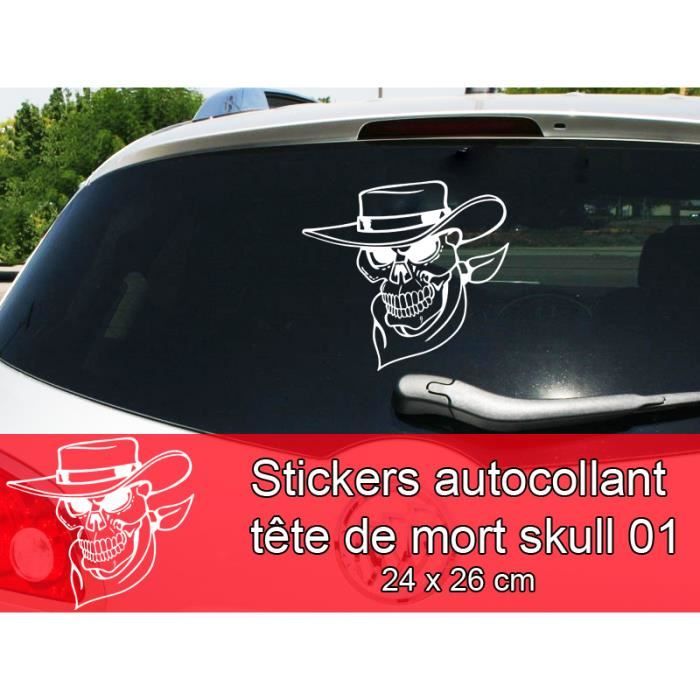 Stickers tête de mort Skull réf 01 - Tuning/Auto - Destock-Stickers