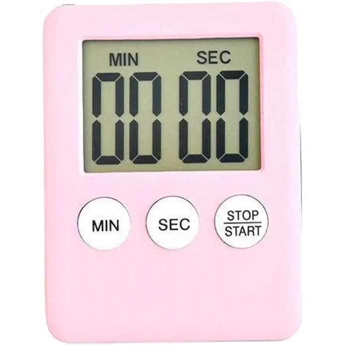 Minuteur Géant Mécanique - 60 Minutes - Grands Chiffres - Sur Pied Ou Magnétique - Timer Cuisine