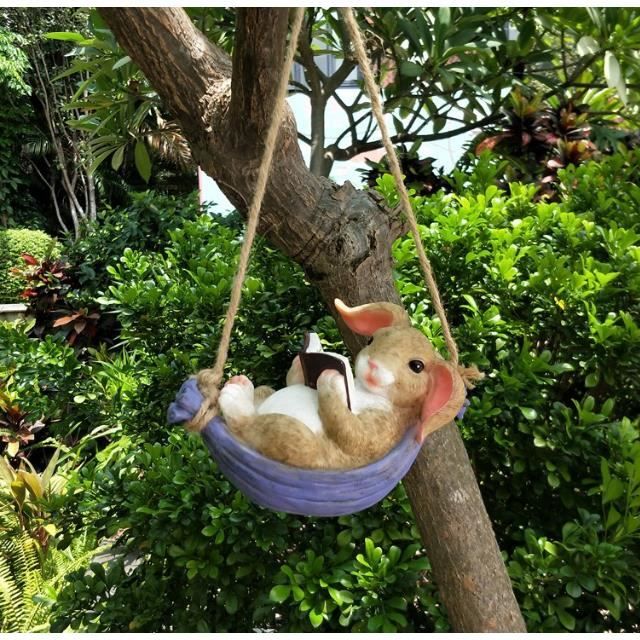 Figurines De Lapin De Pâques, Statue De Jardin, Décoration De Pâques, Statue