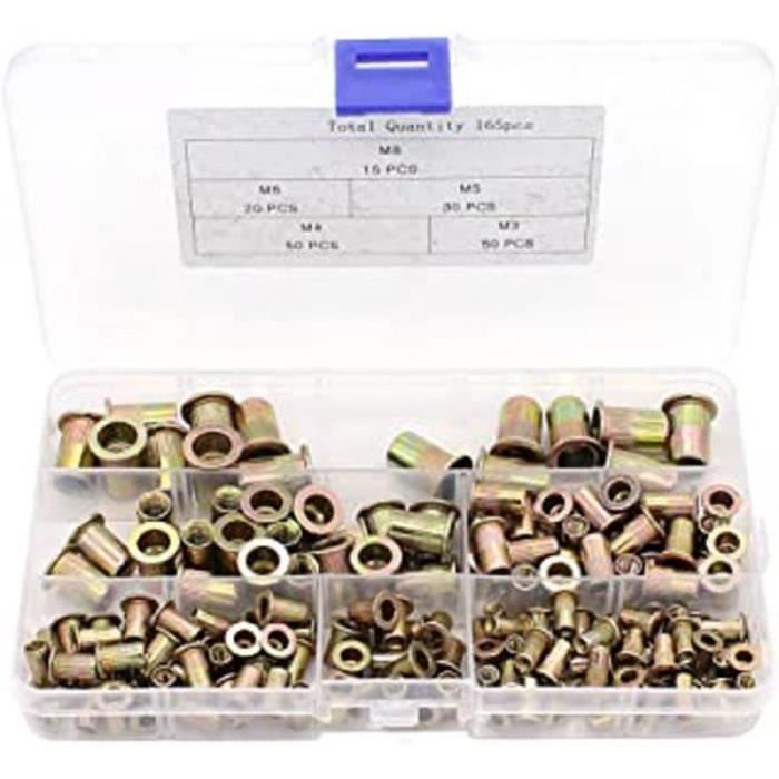RIVET Écrou De Rivet En Acier Au Carbone Et Plaqué Au Zinc Écrous À ...