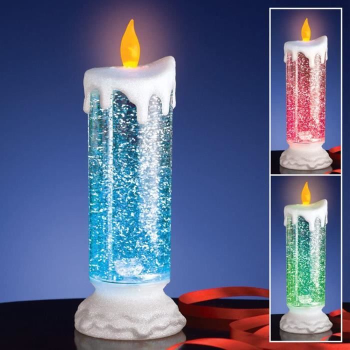 Bougies LED sans flamme - Bougie électronique étanche rechargeable LED  bougie changeante de couleur de l'eau de couleur Base à neige - Cdiscount  Beaux-Arts et Loisirs créatifs