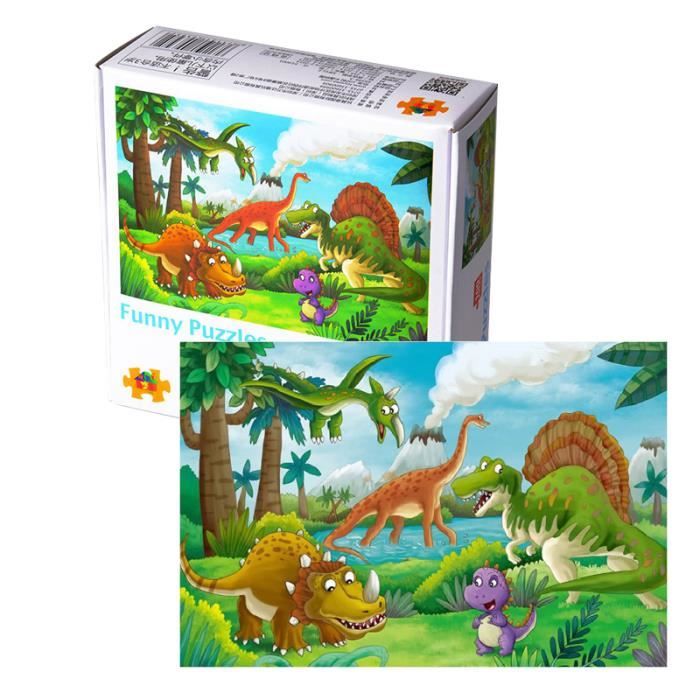 Puzzle Dinosaure 5 Ans 100 pieces - Ptérodactyle et Triceratops