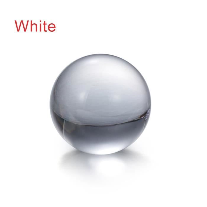 2 Boules De Cristal Presse-Papiers ORFOFE - 5 Cm - Verre Transparent - Décoration Bureau Ou Feng Shui