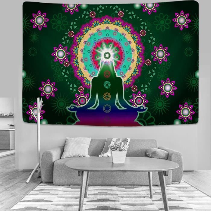 Décoration Murale Bouddha Noir En Métal - 50x50 Cm, Design Creux - Style Zen, Méditation, Yoga - Pour Salon, Bureau