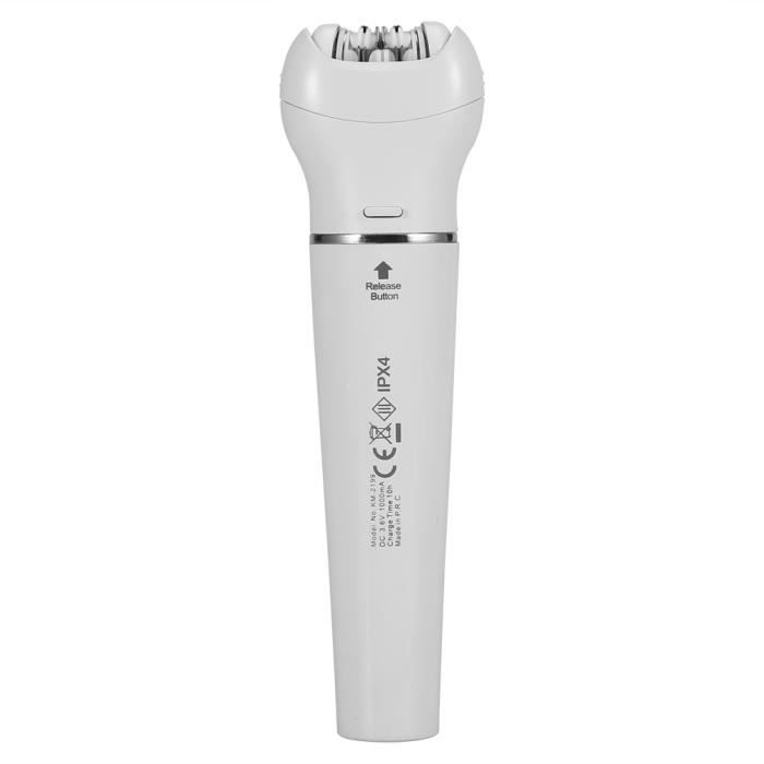 Épilateur facial - Kemei - Rechargeable 5 en 1 - Élimine les poils fins - Nettoie les pores - Blanc