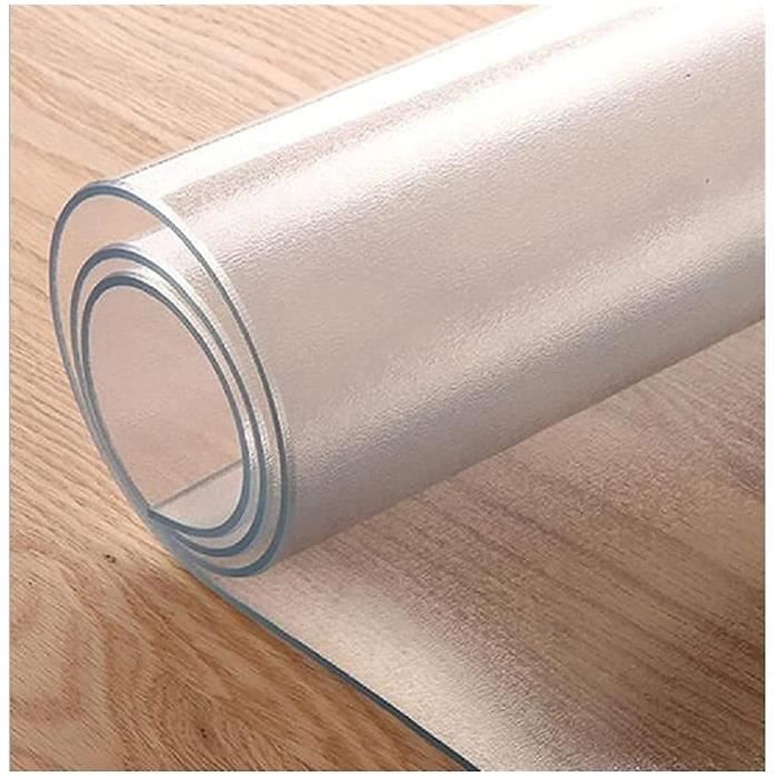 Nappe Transparente En PVC 240x140 Cm - Protection De Table, Découpable, Résistante Aux Taches