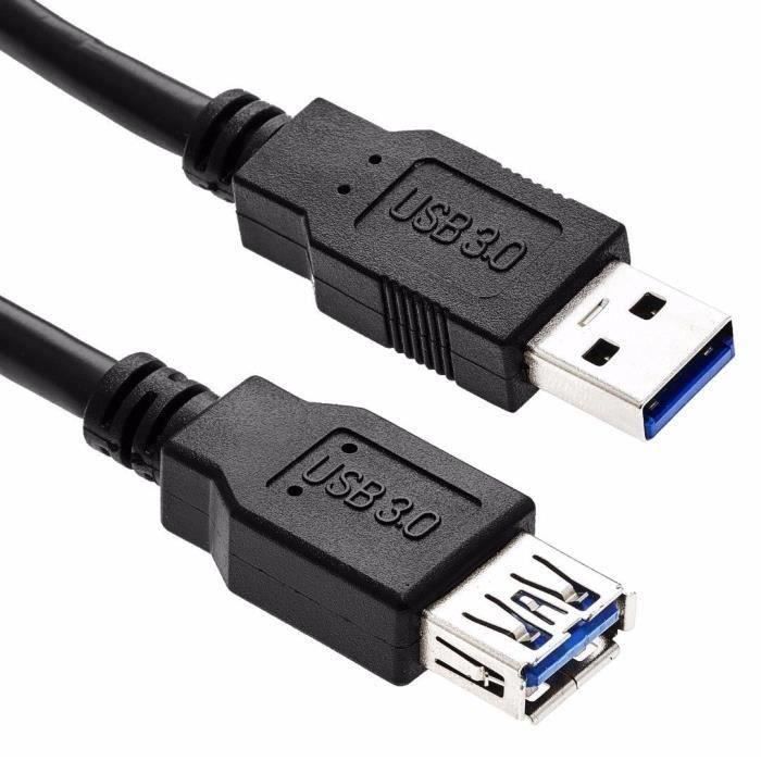 G-Shield 50cm Câble Rallonge USB 3.0 d'extension Type A Mâle vers