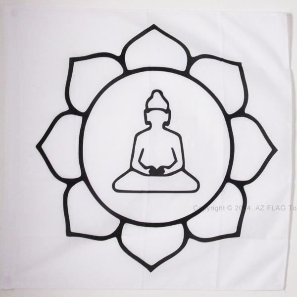 Drapeau Bouddha Fleur De Lotus 90x90cm Du Bouddhisme