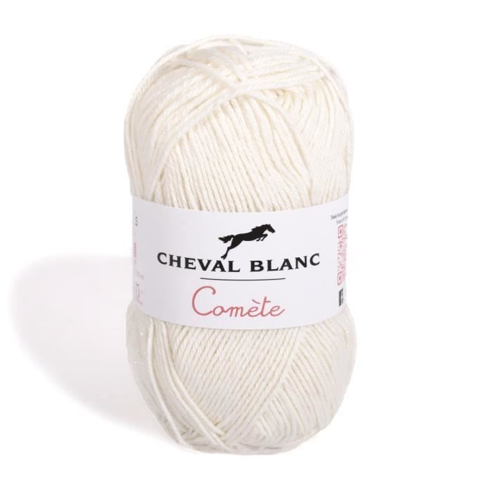 Fil à tricoter - CHEVAL BLANC - COMETE - Vieux rose - 48% acrylique - 47% coton - 5% polyester - Beaux-Arts et Loisirs créatifs