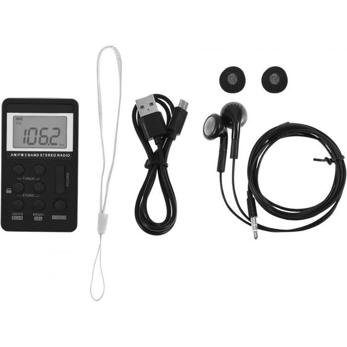 Radio Portable AM/FM Compacte - Poche, Alimentation Piles - Antenne Télescopique, Son Clair - Pour Camping, Randonnée, Urgences