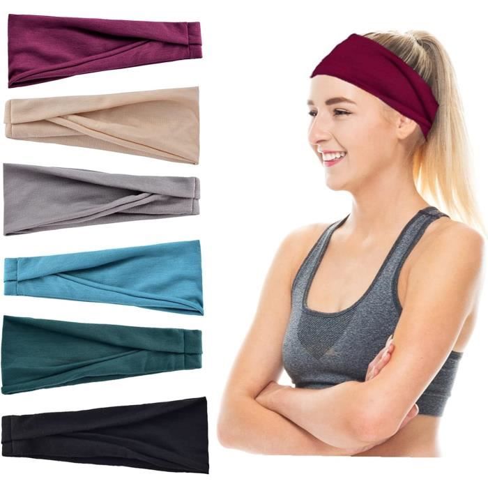 Kavya Lot De 6 Bandeaux Larges élastiques Doux Et Bohémiens Pour Femme