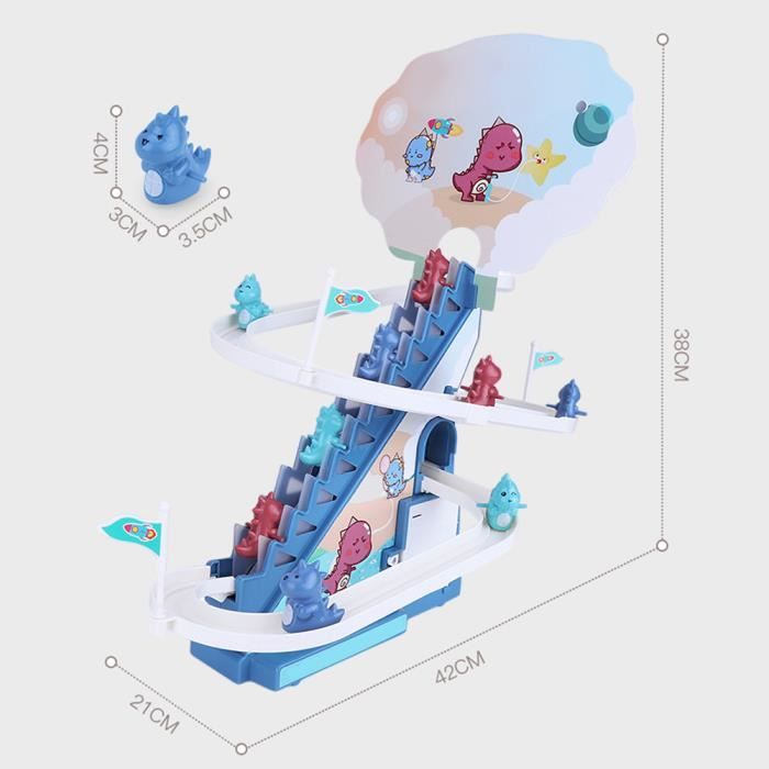 Son lumière dinosaure escaliers escalade jouets automatique rotatif