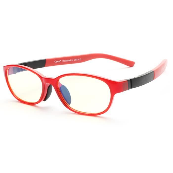 Cyxus filtre a lumiere bleue lunettes pour les enfants 7 14 ans protegent les yeux lentille transparente Anti Fatigue oculaire Cdiscount Bijouterie