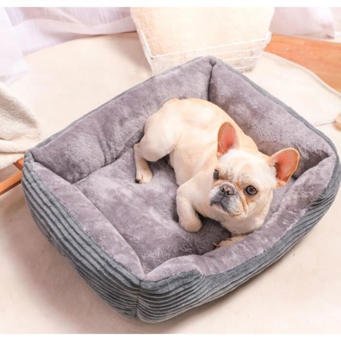 Comparer les prix de Lit carré pour chien en peluche - lh1020sddogmat54f - Gris - Taille M(60*45*15)cm