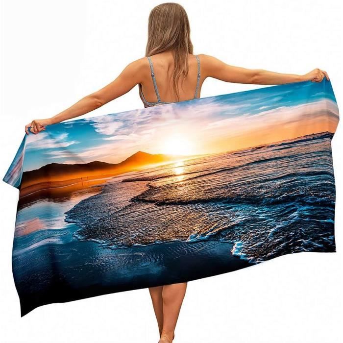 Serviette De Plage Vintage Motif Léopard 54x27 Pouces - Coton Multicolore