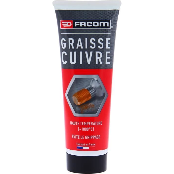 Graisse cuivre haute température 200g - FACOM - (-20°C à +1000°C) - Pour le montage le démontage