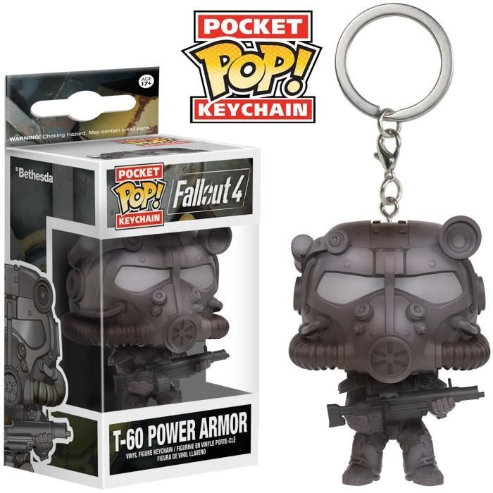 Porte Cle Funko Pocket Pop Fallout T 60 Power Armor Gris Cdiscount Bagagerie Maroquinerie