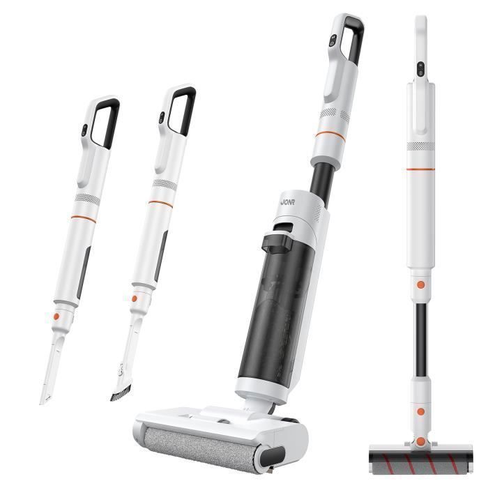 JONR -ED20 PRO 4-en-1 Aspirateur Laveur San Fil 17000Pa Autonettoyant et Séchage Automatique Rappel Vocal Intelligent Pivot 180° - Jonr