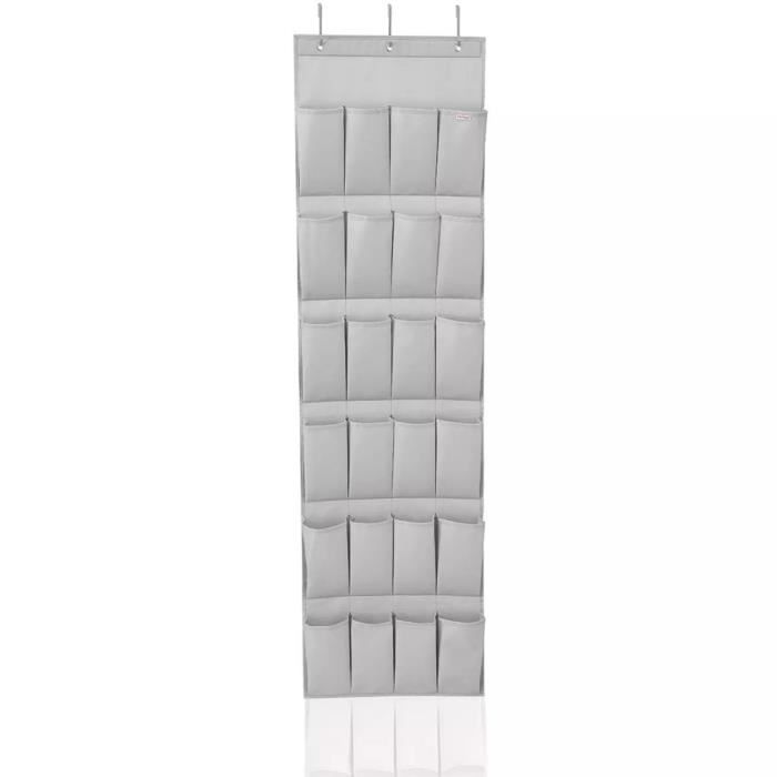 Range Chaussures Suspendu 12 Paires Porte-Chaussures Suspendu 24 Poches - Organisateur Chaussures Porte 12 Paires, Rangement Gain De Place Chambre / Salle De Bain