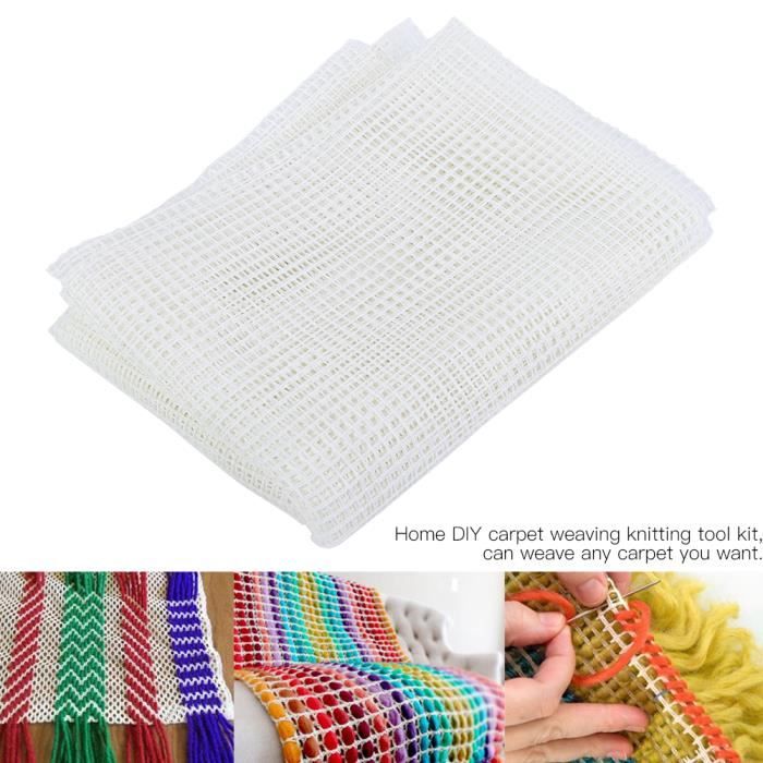 DECO☀Ménage bricolage fait à la main crochet tapis tapis tricot maille  tissu accessoire outils (maille tissu 150x100 cm)☀GOL - Cdiscount Maison