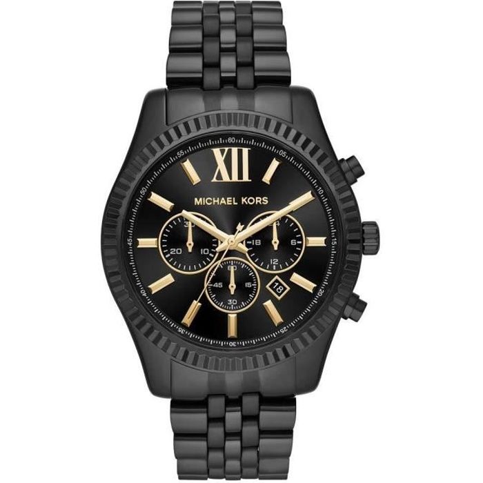Michael Kors Homme Analogique Quartz Montre avec Bracelet en Acier Inoxydable MK8603 Achat vente montre Mixte Adulte Acier Black Friday Cdiscount