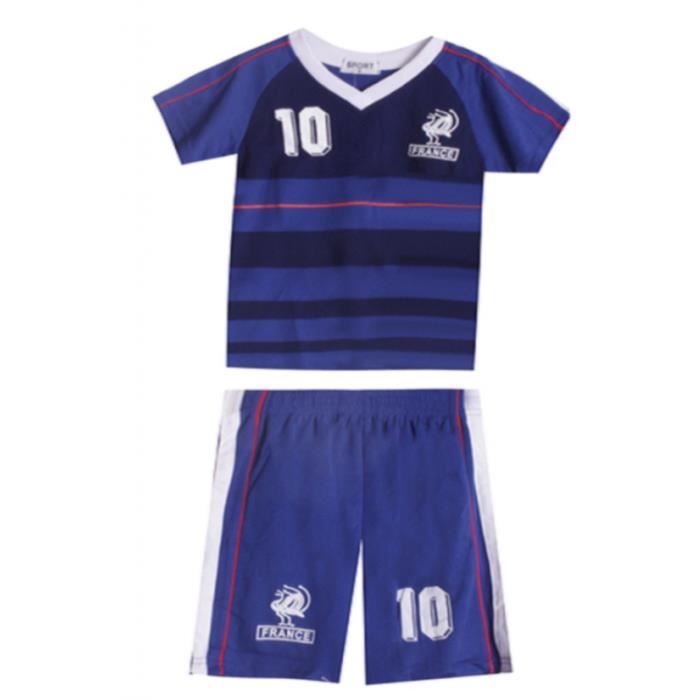 Ensemble De Foot Maillot Short France Enfants Pour Les Supporter De L Equipe De France A L Euro 16 Bleu Cdiscount Sport