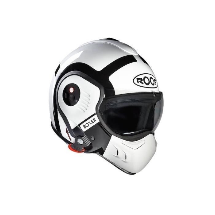 Roof Casque Modulable Boxer V8 Bond Noir Blanc Achat Vente Casque Moto Scooter Roof Casque Modulable Boxer Cdiscount
