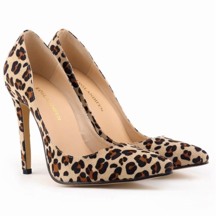 chaussures talon leopard homme