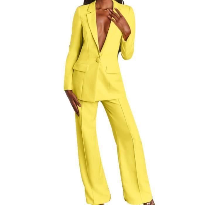 Tailleur jaune shop