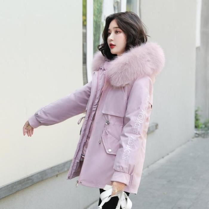 Parka femme rose 2025
