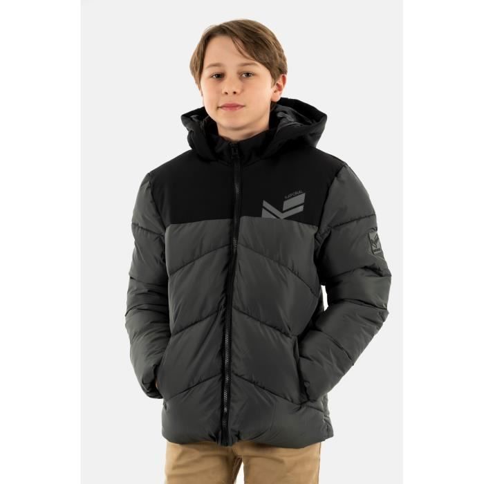 Doudoune enfant garcon Kaporal Eytan Dargre Gris Polyester Fermeture eclair Gris Cdiscount Pret a Porter