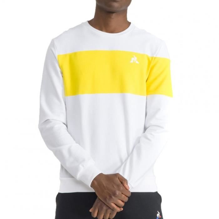 sweat le coq sportif homme jaune