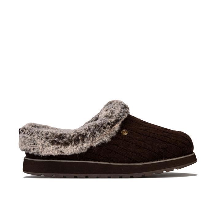 Chaussons Femme SKECHERS Keepsakes Ice Angel Marron Chocolat