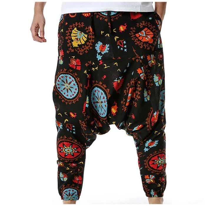 Hommes Harem Pantalon Yoga Jambe Large Baggy Hippie Casual Loose Pantalon Pantalon de plage Hommes Harem Pantalon Yoga Jambe Large Baggy Hippie Casual Loose Pantalon Pantalon de plage