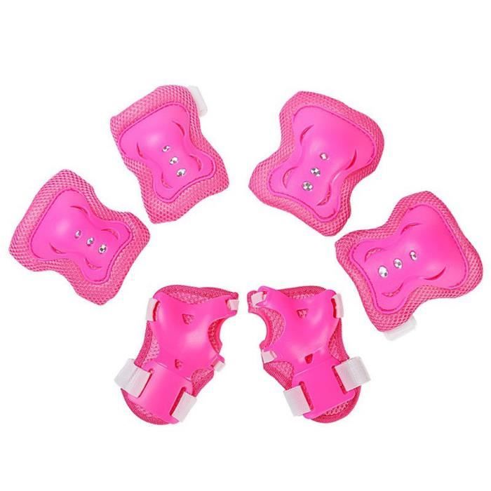GXGM Kit Protection Patins 6 Pièces Enfant – Genouillères, Coudières, Poignets 3-12 Ans, Pour Skate, Vélo, Roller