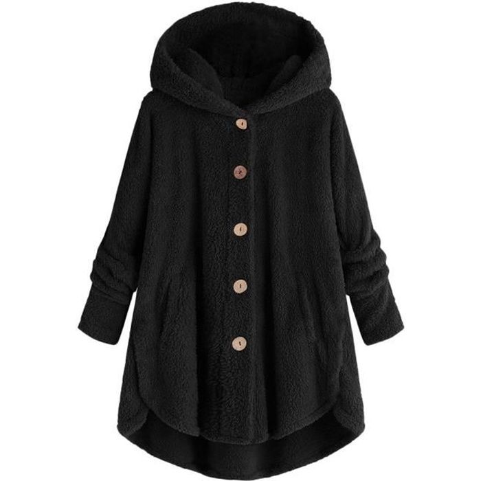 Veste Polaire Fee Avec Capuche Anteau Laine Hiver Chaud Pull Pas