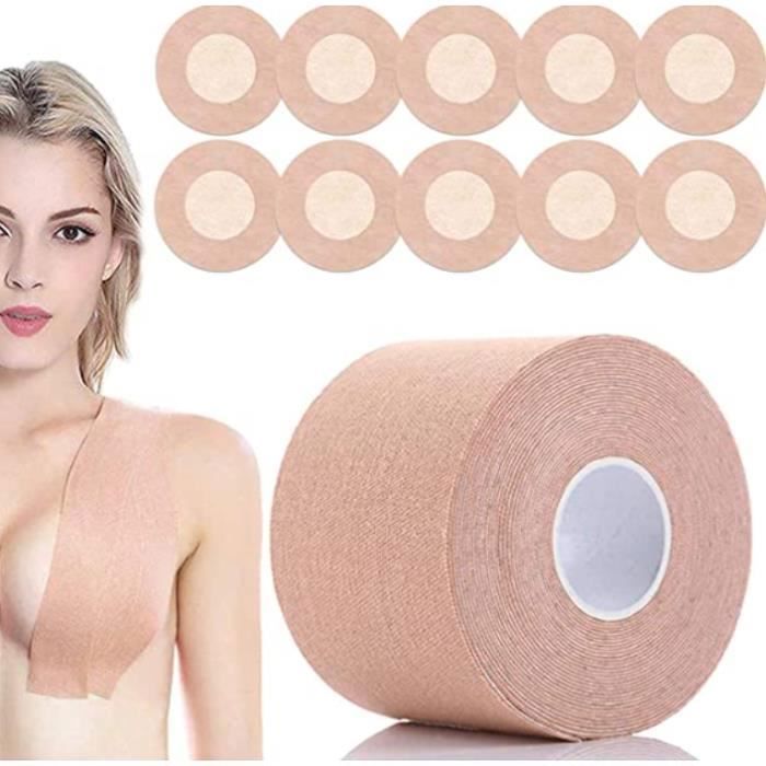 Soutien-gorge Adhésif Redresse-seins - 5 Paires, Taille Unique, Beige, Push-up Extra